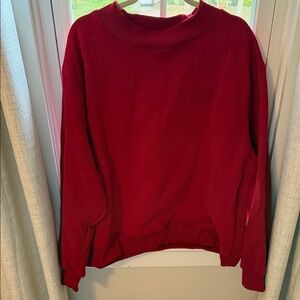 PARKE embossed mockneck maroon